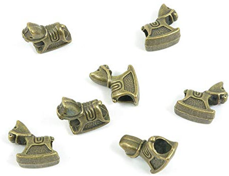 Schmuckanhänger S8UF7H Schaukelpferd, Antik-Bronzefarben, metall, antique bronze
