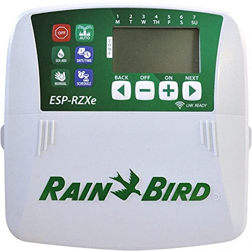 Rain bird programador compatible con wifi de 8 estaciones, montaje en interiores rzxe8i