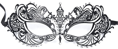 Frauen Damen Kristall Strass Decor Cut Metall Venetian Masquerade Maske für Halloween Kostüm Ball Party