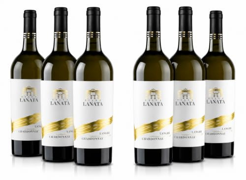Villa Lanata Langhe Doc Chardonnay Vino Blanco Italiano - 6 Botellas X 750ml