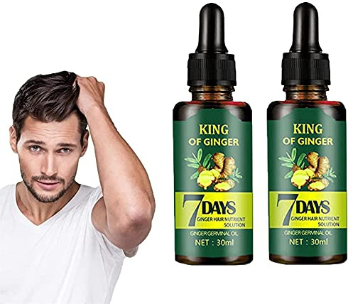 MTDBAOD Ginger Germinal Öl, 7-Tage-Herb-Germinal-Serum, Ginger-Essential-Öl Haarausfall-Haar, fördert dickeres Haar-Wachstum, für Frauen & Männer (2 PCS)