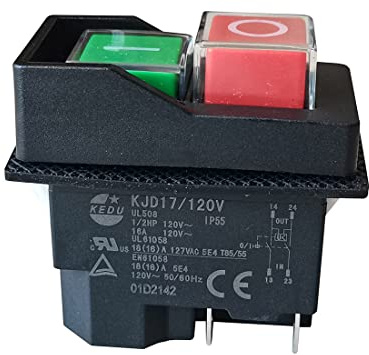 Kedu KJD17/120V/4Pin Push Button Switch Electromagnetic Switches with Power-Off and Undervoltage Protection 16A IP55 CE