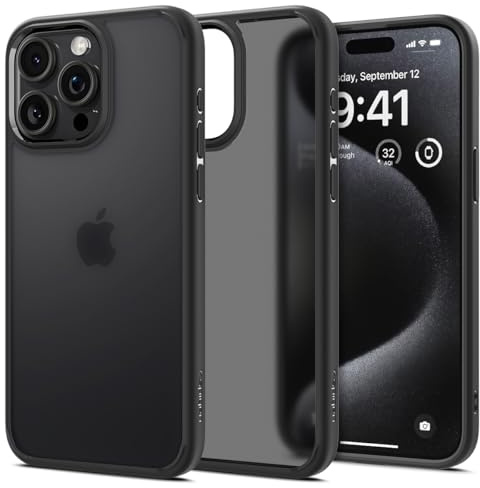 Spigen Cover Ultra Hybrid Compatibile con iPhone 15 Pro Max - Frost Black