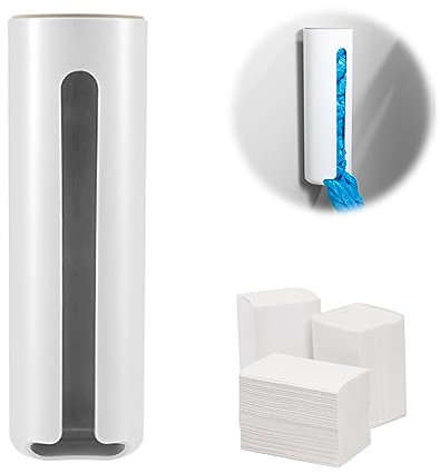 Nizirioo Wattepads Aufbewahrung, Wattepad Halter, Wattepad-Spender Wattepadhalter Wandhalterung Wattepadspender Mit Deckel Aus Holz Aufbewahrungsbox Kosmetikpad-Spender Wattepads Spender Für Wand Weiß