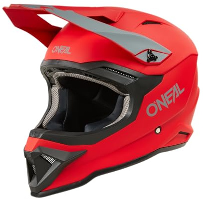 O'NEAL | Motocross-Helm | MX Enduro Motorrad | ABS-Schale, Lüftungsöffnungen für optimale Belüftung und Kühlung | 1SRS Helmet SOLID V.24 | Erwachsene | Rot | Größe XL