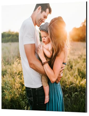PhotoFancy® – Personalisiertes Alu-Dibond Wandbild mit eigenem Foto selbst gestalten - Foto auf Metall drucken lassen - Wandbild bedrucken - Material, Stärke und Format Wählen