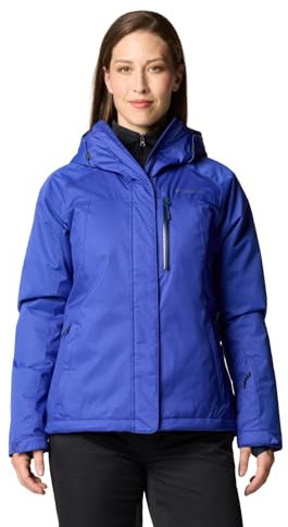 Columbia Women's Snowy Summit Insulated Jacket, Clematis Blue/Clematis Blue Dobby, 2X