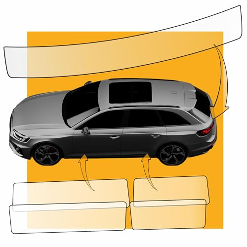 Set LACKSCHUTZFOLIE passend für MG ZS | ZSev ab BJ 2021 - Ladekantenschutz und Einstiegsleisten Türen | Auto-Folie transparent mit Montage Zubehör