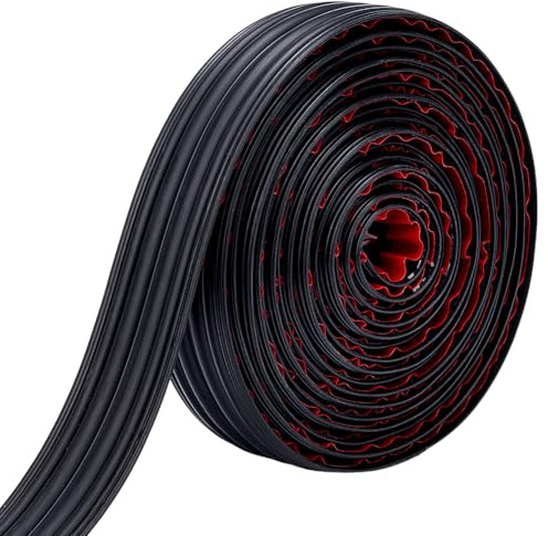 GORGECRAFT Moldura de Borde de Papel Tapiz Autoadhesiva de 5m Borde de Pared Decorativo Adhesivo Protectores de Esquinas de Zócalo Tira de Calafateo Despegable Y Adhesiva para Hoteles Techos Negro
