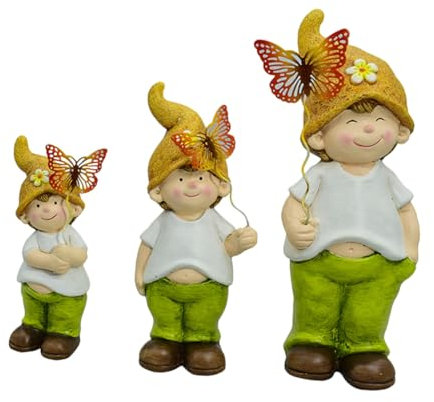 BESPORTBLE 3stücke Keramik Gartenzwerge Figurine Dekoration Für Terrasse Garten Gehweg Einfahrt Cartoon Stil Ornamente Schmuck