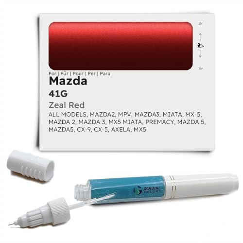 Genuine Colors Lackstift ZEAL RED 41G für Mazda Rot MAZDA2 MPV MAZDA3 Miata MX-5 2 3 MX5 PREMACY 5 MAZDA5 CX-9 CX-5 AXELA