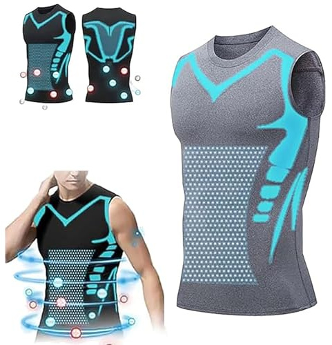 SIYAN Ropa De Sudoración For Sauna For Hombre, Chaleco Adelgazante, Chaleco Adelgazante For Hombre, Camisas De Compresión For Hombre, S-5XL(Gray,M)