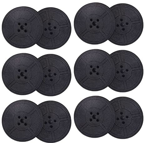 Losueeun 6Pack Schreibmaschine Farbe Band Twin Spool Schreibmaschine Farbband Doppel Spule Färben Pack Tinte Teil für die Meisten Schreibmaschinen (Schwarz)