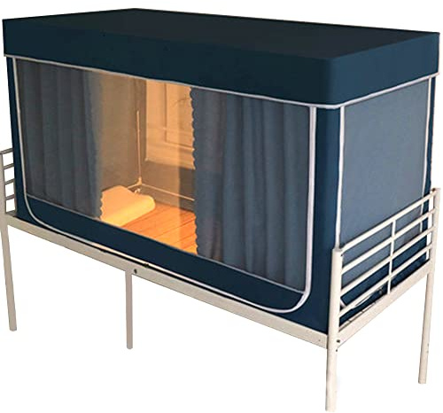 Bettzelt Baldachin, tragbares Schlafzelt für den Innenbereich, mit Verdunkelungsvorhängen, atmungsaktiver Sichtschutz für Einzelbett (90 cm x 190 cm), Pop-Up-Design für einfachen Aufbau