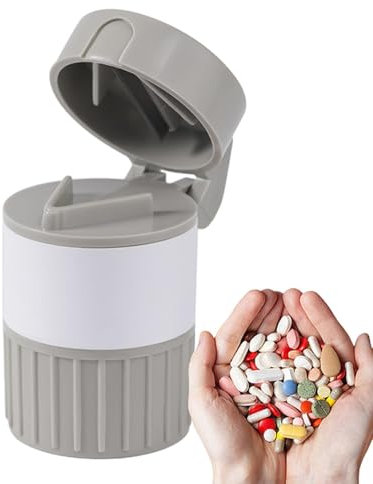 2 Pezzi Tagliapillole Precisione In 4, Frantuma/Trita Porta Pillola Bicchiere Portatile - Lama Per Grandi Pillole, Piccole Pillole, Per Travel Pill Organizer Daily Tablet Grinder Per Pillole