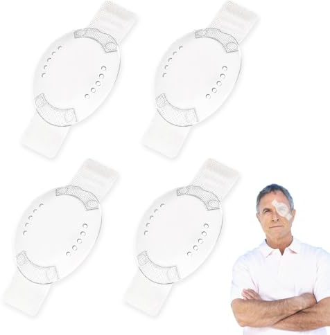 LAKJUOZ 4 Stück Transparent Augenklappe Medizinisch Medizinisch Augenklappen Augenklappe Medizinisch Erwachsene Augenpflaster Erwachsene Augenklappe Augenpflaster Medizinische Augenklappe