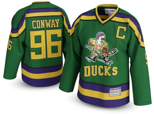 UNLC Conway #96 Mighty Ducks Hockeytrikot Jugend, Grün , Small