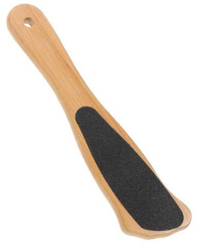 Doppelseitiger Fußschaber mit Holzgriff und Sandpapier für Hornhaut | Salon und Zuhause, Ergonomischer Griff, Entfernt Trockene Haut, Modernes Minimalistisches Design