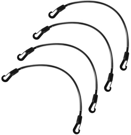 Supvox 4 Stück Elastische Beinriemen Für Pferdedecken Doppelendige Clips 56cm Lang Schwarz Dehnbar Für Winter Und Regendecken Reitausrüstung