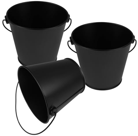 Hemobllo 3 pièces Barbecue Huile Seau Tôle Robuste Compact et Portable Collecteur de Graisse pour Grillades Extérieures et Cuisson Polyvalente