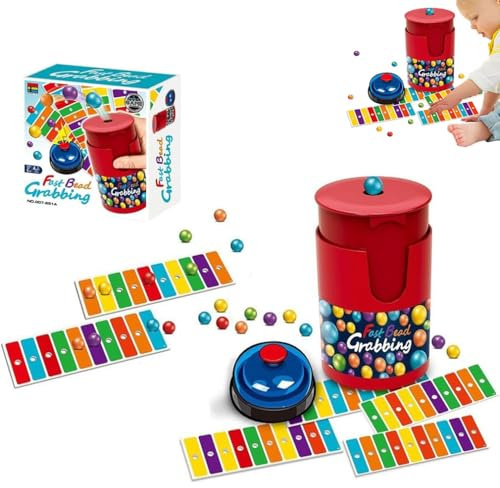 Fast Bead Grabbing Game, Match Color Bingo Game Set, Jeu rapide de saisie de perles, jeu de bingo assorti aux couleurs, jeux éducatifs rapides - Aiguisez vos réflexes, Reconnaissance des couleurs