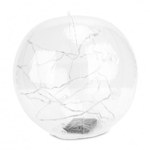 Fabater Lumière de Piscine Flottante à énergie Solaire de 13,8 Pouces, Boule Gonflable Résistante à L'eau IP68 avec Télécommande pour Soirées Romantiques (couleur chaude)