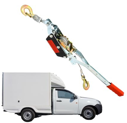 Kabeldragning med vinsch, handspännare för tråd, kabelspännare med spärr och dubbel | för dragning, brottning, trädgårdsarbete, förpackning, installation, inramning, terrass räcke