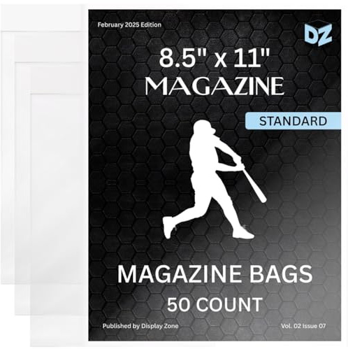 (50 Sleeves) Display Zone Standard Magazine Bags Protectors for Collectors