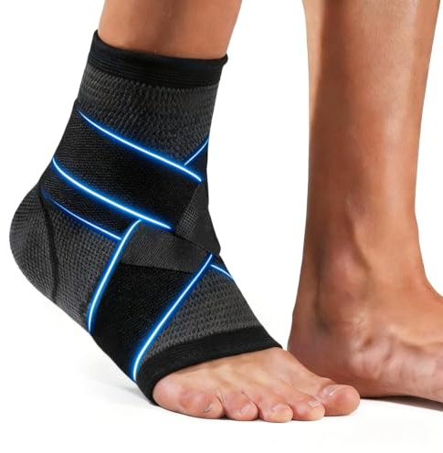 SUSTIVEX Tobillera, Estabilizar y Prevenir Torceduras, Tobillo Deportiva De Compresión, Ofrece Soporte, Comoda y Ajustable, Para Ambos Pies-XL