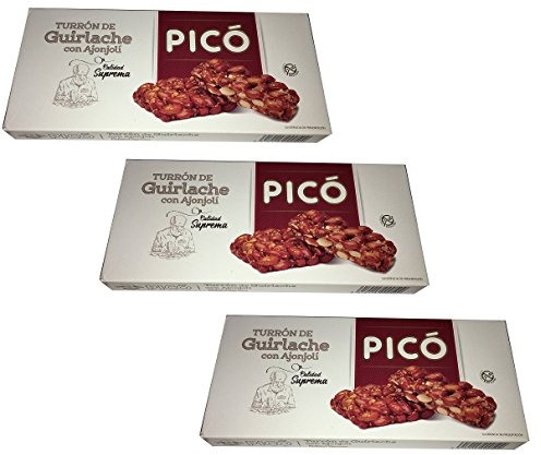 Picó - Pack incluye 3 Turron de Guirlache con Ajonjolí 200gr Calidad suprema