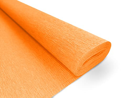 Crepe Papper Premium 160 g/m2 - för Florister och Konstprojekt - 105 Orange
