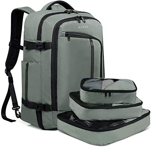 BANGE Reise-Übernachtungs-Rucksack, 40 Liter, durch FAA für Flüge zugelassen, Wochenendtasche, Handgepäck-Rucksack, 19.7Hx12.6Lx8.3W, Rucksack, Rucksäcke