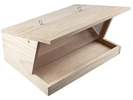 Windhager Vogelfuttersilo Pultdach XXL, Vogelhaus, Futterhaus für Vögel, Vogelhäuschen, Nistkasten Vögel, Füllvolumen Circa 6 Liter, 05364, holz