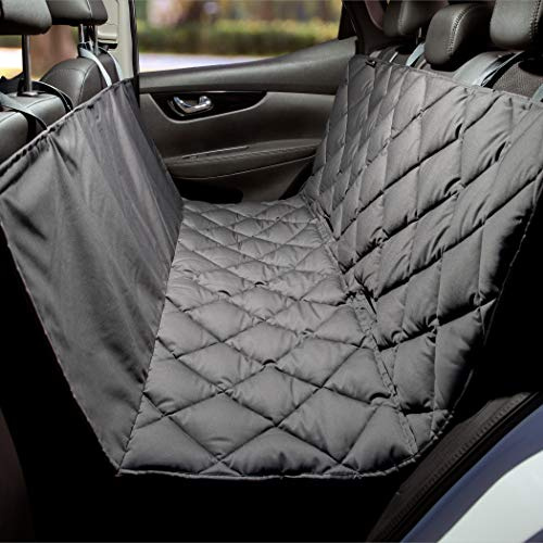 Pointer | Hundedecke Auto Rückbank - Autoschondecke für Hunde, Waschbar bis 95°C, Geruchsfrei, Wasserabweisend - Strapazierfähiger Rückbank Schutz mit Komfort-Polsterung (L - 135 cm breit, Grau)