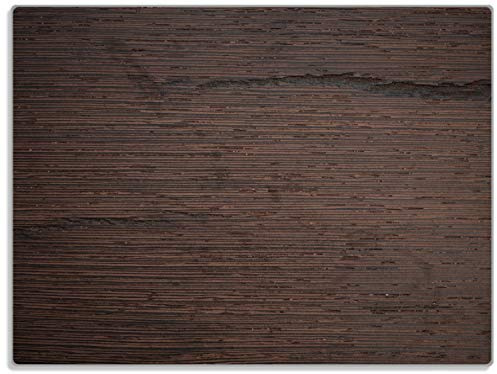 Wallario Glasunterlage/Schneidebrett aus Glas, Holz-Optik Textur dunkelbraunes Holz, Größe 30 x 40 cm, Kratzfest, aus Sicherheitsglas