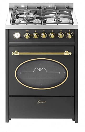 GURARI GCH G 614 BR stående spis 60 cm | gasgrill | roterande spett | elektrisk analog timer med stoppfunktion | låda med tryckpull | Gaskontroll | range-cooker, naturgas/propan