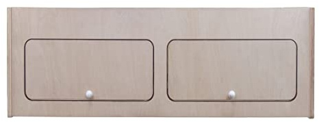 Campervan Overhead Cabinet 100cm x 35cm x 35cm 2 Door Top Locker Central Divider Camper Van Furniture Storage Lightweight Solid Birch Plywood Unpainted Soft Close Hinges Push Button Locks Fixing Kit
