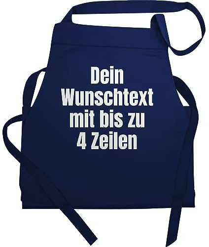 Geschenk mit Namen personalisiert by Shirtracer - Schürze - Aufdruck selbst gestalten - Wunschtext I Eigener Text I Custom Text