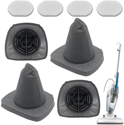 Aolleteau Filters Compatible with EUREKA NES100 Handheld Vacuum and Compatible with Black & Decker BDST1601 3-in-1 Vacuum, Compare to Part# ST0106 & ST0107, 4 Pack HEPA Filters & 4 Pack Sponge Filters