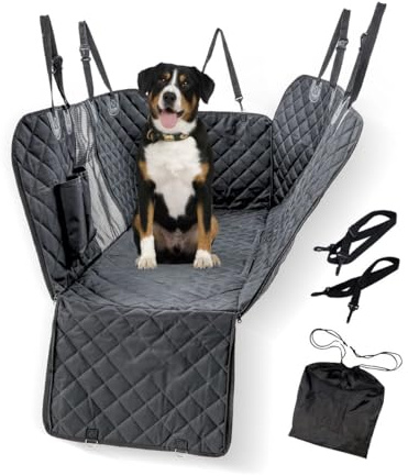 Mobiclinic® Pets, Housse de siège Auto pour Chiens, Sammy, Universelle, Antidérapante, Imperméable, Poche latérale, Sangles réglables, Pliage Bas, Sac Transport, Maleteris