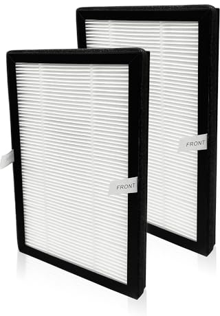 Pro Breeze® Filtre HEPA13 de rechange pour ventilateur à tour sans lame avec purificateur d'air (PB-F-22FW) - Lot de 2
