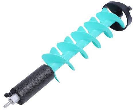 TTOCAR Trivella da Pesca Sul Ghiaccio, Trivella Elettrica in Nylon Galleggiante con 2 Lame e Dispositivo di Posizionamento Diametro Rotante da 6 Pollici Attacco per Trapano Trivella per