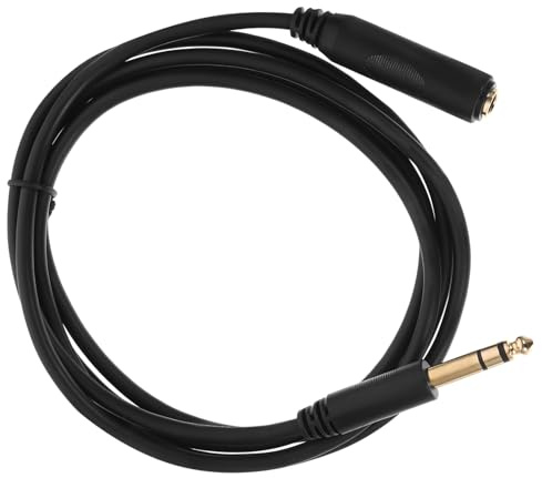 HOMSFOU Câble Audio 1/4 Mâle vers Femelle Rallonge Jack 6.35 Cordon Audio Réduction du Bruit pour Casque Enceinte -FI Connexion Stable 180.00 Cm