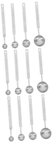 TOPBATHY 12 Pz cucchiaio dosatore in acciaio inossidabile Cucchiai dosatori in acciaio Set di cucchiai dosatori resistenti miscelatore per caffè misurino da cucina abito cucchiaino da caffè