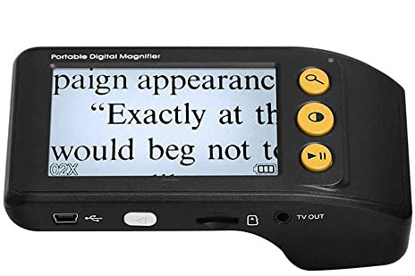 ALDDPWE 3,5 Pollici ad Alta Definizione elettronico ausilio visivo per ipovedenti Lettura Lettura Giornale Lettura Lente di ingrandimento, Nero Keep it in Mind