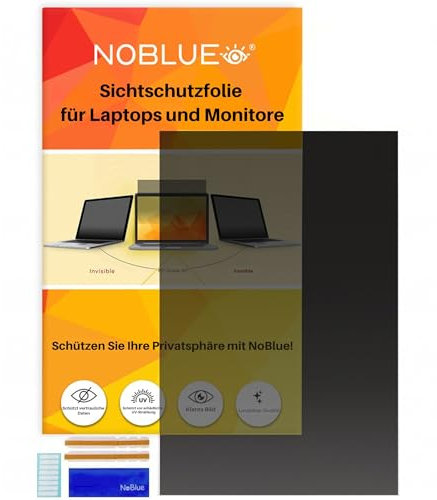NOBLUE - Filtre de Confidentialité pour Ordinateur Portable 24 16:9 - Protection Écran PC contre les Regards Indiscrets - Facile à Installer, Démontage Rapide - 531x298mm