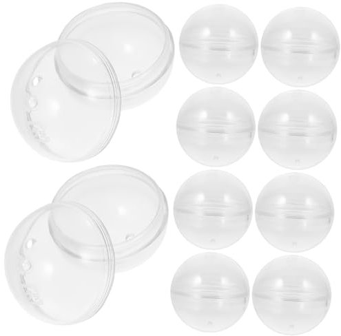 GARVALON 10pièces Boules De Gomme Vides Contenant De Rangement Ouvrable Boules Remplissables pour Jouets Et Petits Cadeaux De Fête