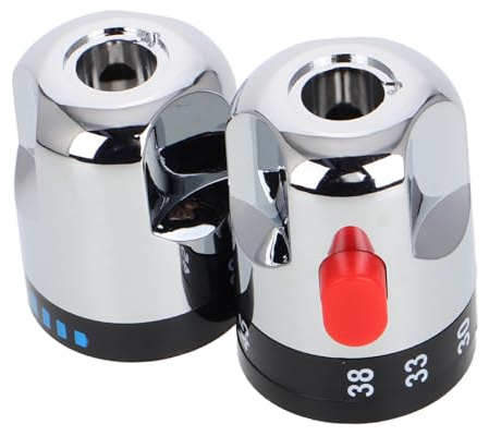 DIYEAH Faucet Repair Kit Mixer Water Tap Replacement Thermostatic Valve Connector for Bathroom Kitchen 5# Handwheel Pair White Pin Dishwasher Vent Cap