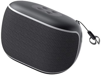 IRRADIO IR-SK800BT, Speaker Wireless Compatto con Audio Potente, BT 5.3, 6h di Autonomia, Impermeabile IPX4, Vivavoce, TWS, USB-C, Portatile con Scocca in ABS e Tessuto Nero