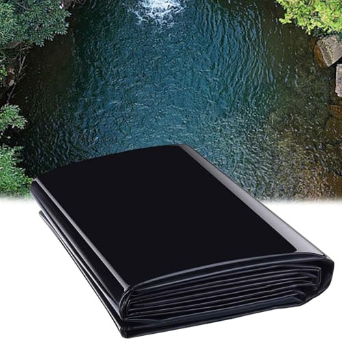 Revestimiento para estanques, revestimiento negro de HDPE, lona grande para estanques de peces al aire libre, estanques koi, estanques de patos e impermeables - Membrana prefabricada para estanques(3x